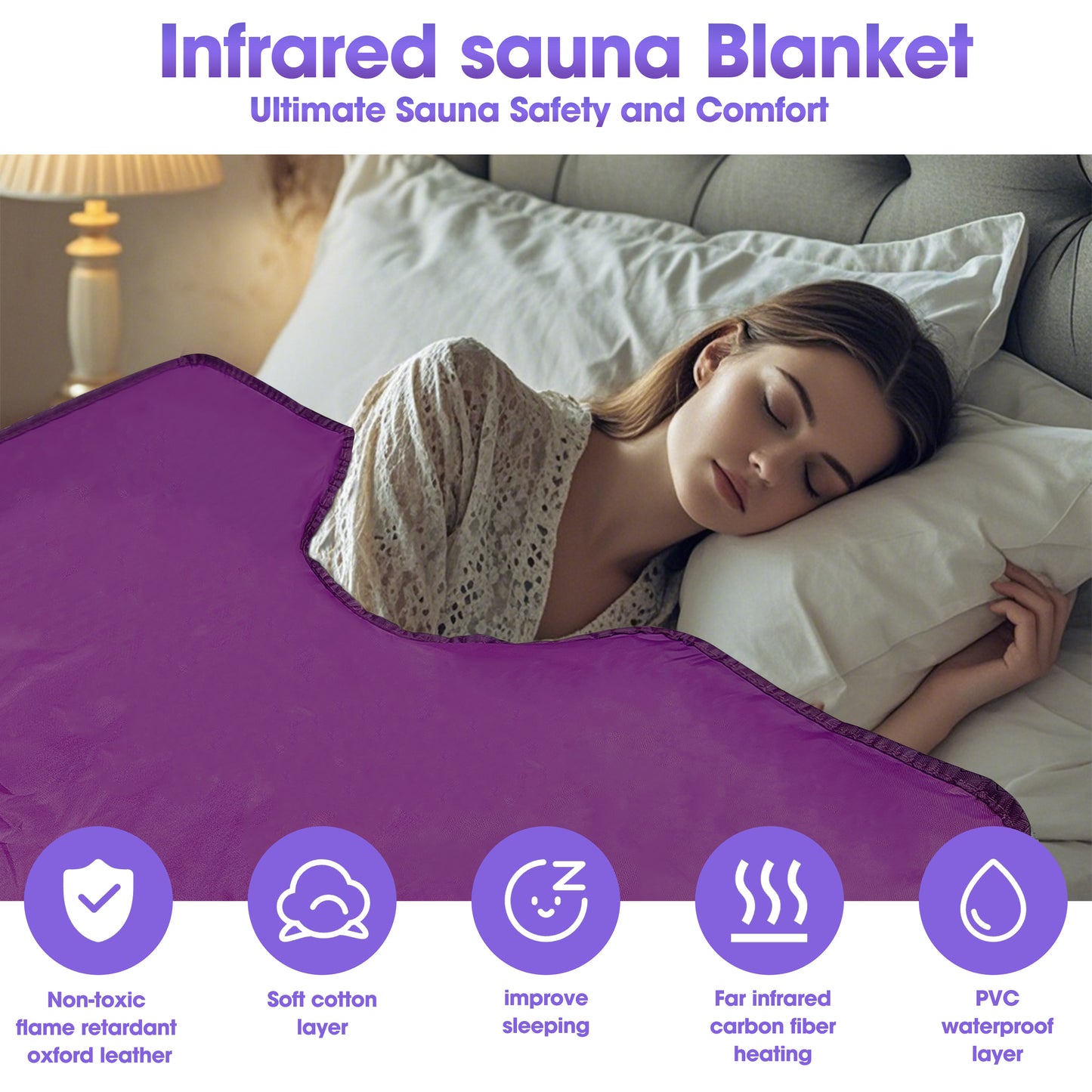 Pinjaze sauna blanket(Purple)