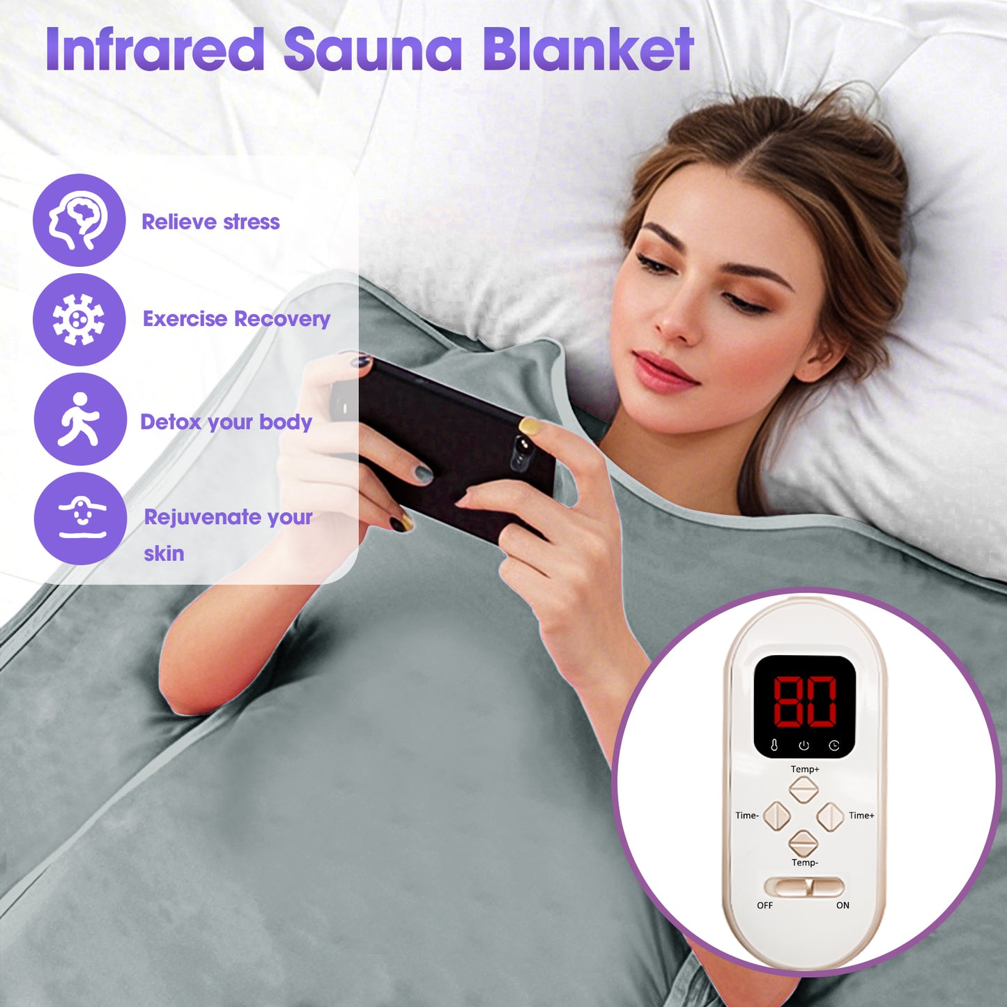 Pinjaze sauna blanket(Silver)