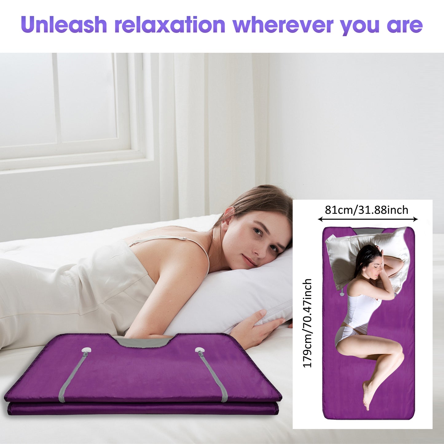 Pinjaze FIR sauna blanket(Purple)