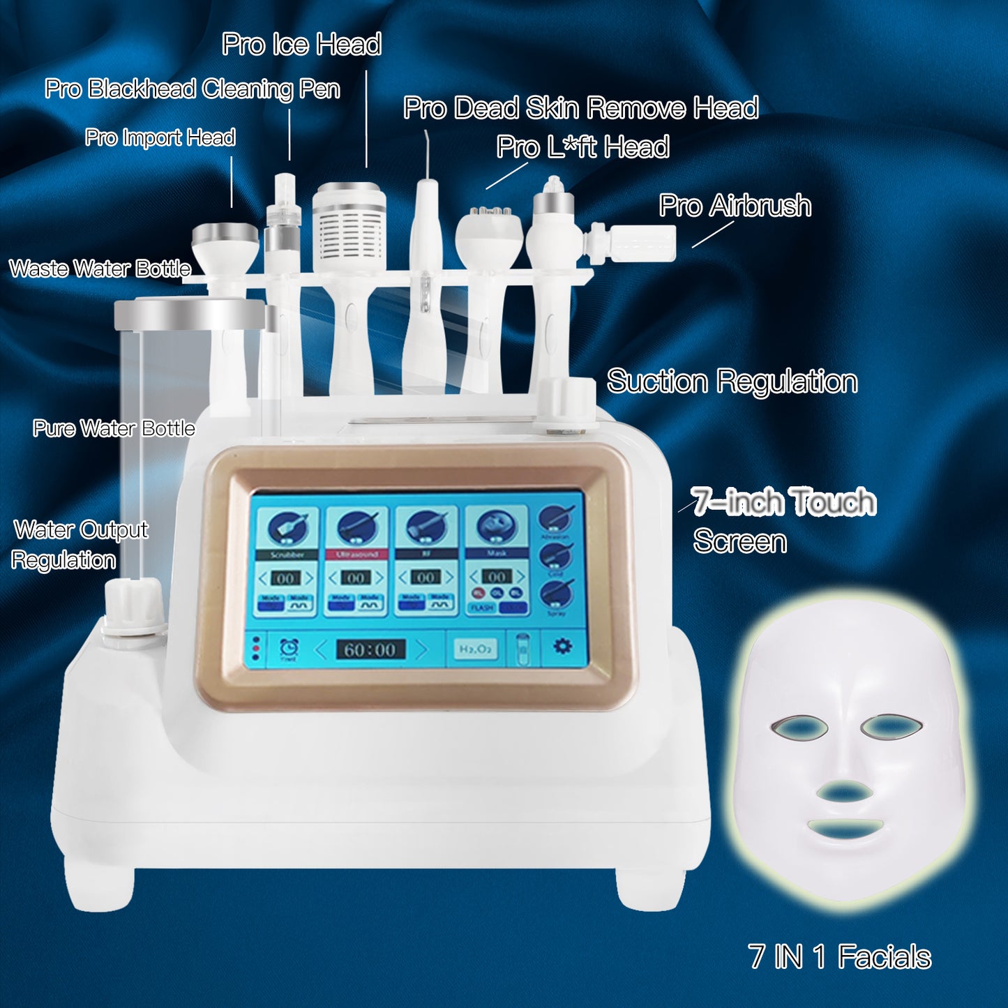 Pinjaze 7 in 1 Hydrogen Oxygen Facial Machine