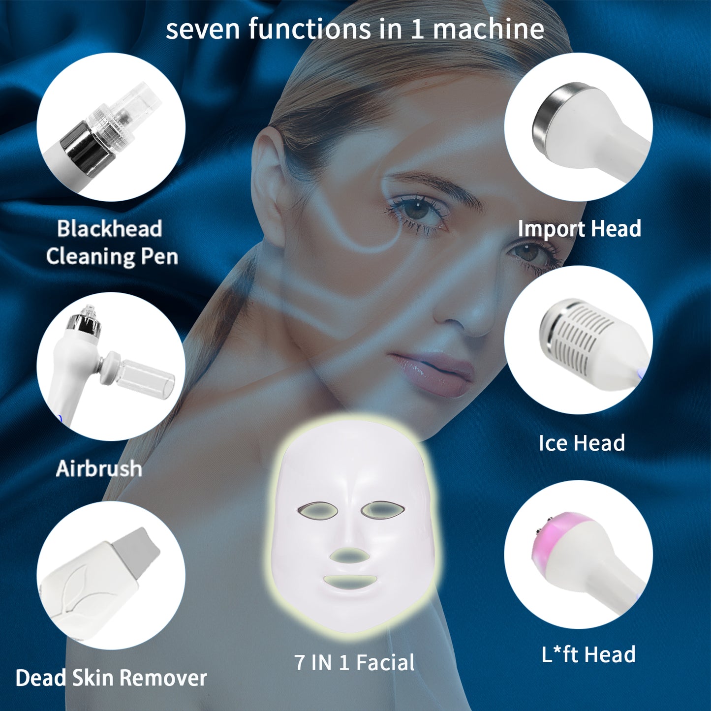 Pinjaze 7 in 1 Hydrogen Oxygen Facial Machine