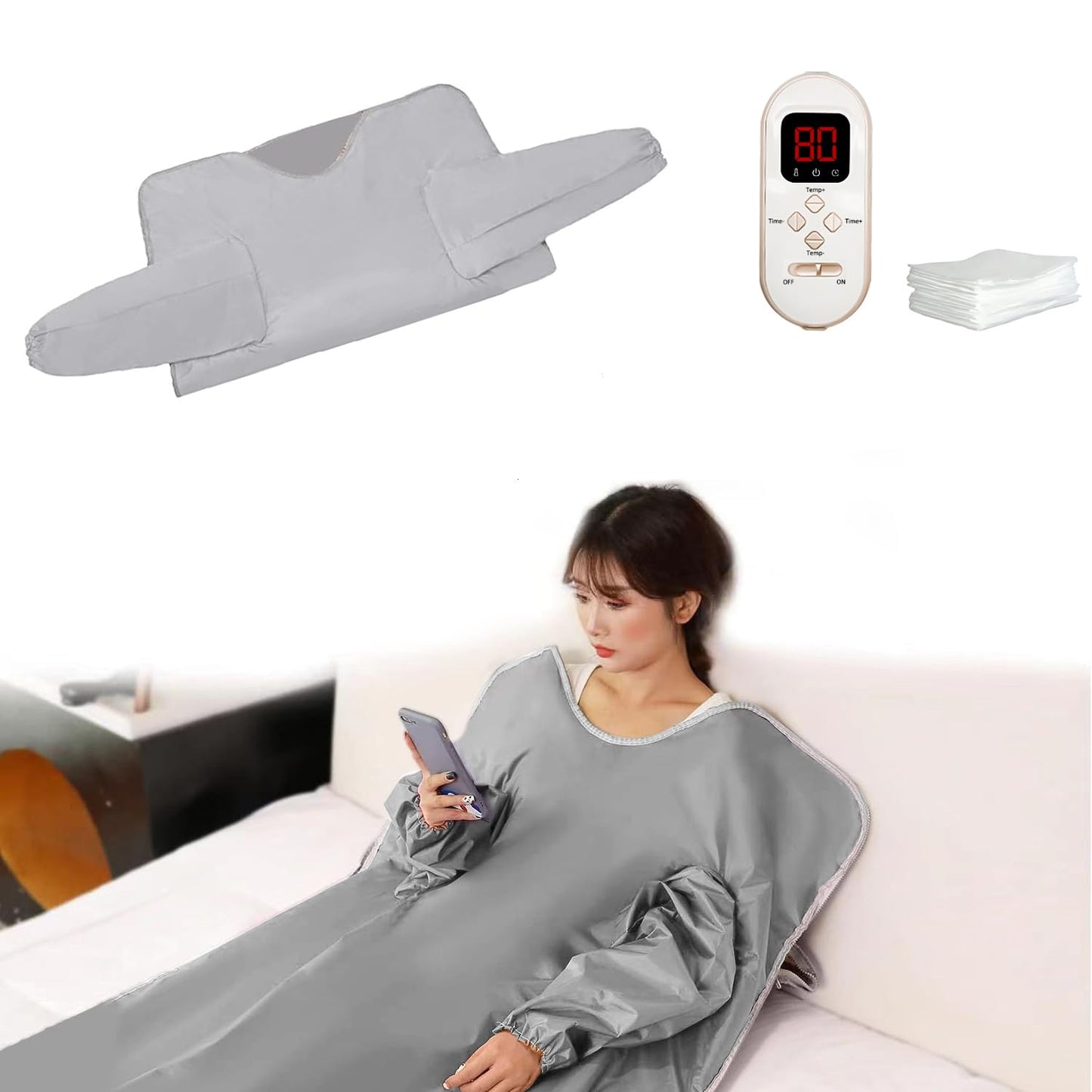 Pinjaze Sauna Blanket Fast Heating(slieeves)