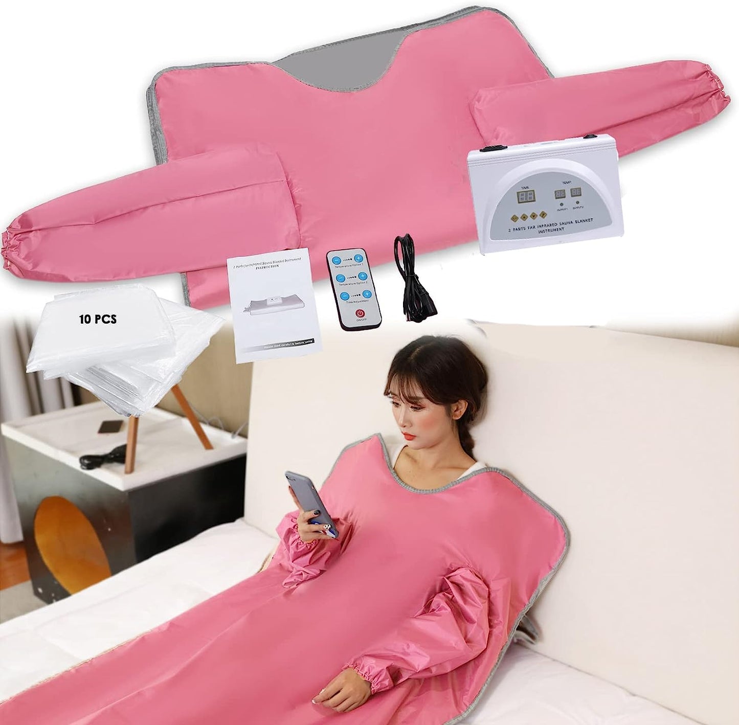 JKIUI Sauna Blanket with Sleeves