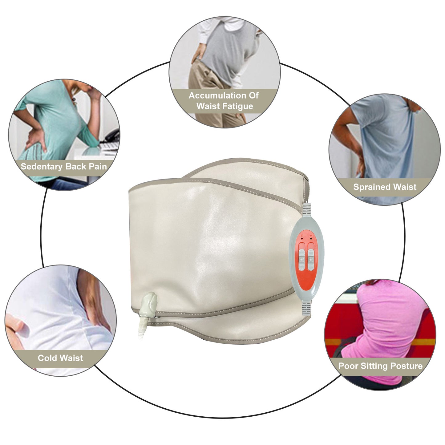 xmiituvb Abdominal belts pads Bed vibrators Electric esthetic massage for household purposes foot spa household namely electric vibrating massager apparatus for massaging feet necks and backs personal use