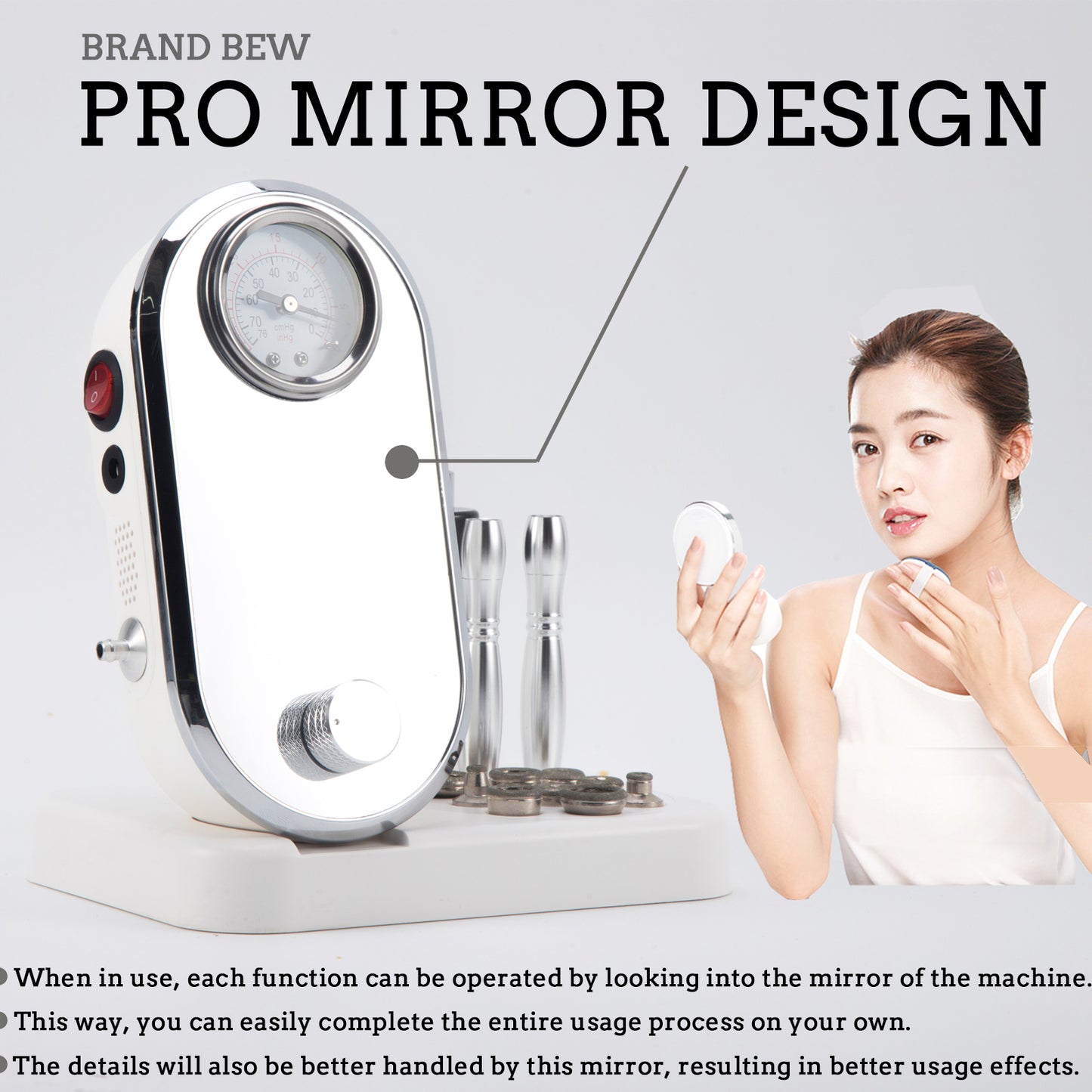 Pinjaze 3 IN 1 Diamond Microdermabrasion Machine,