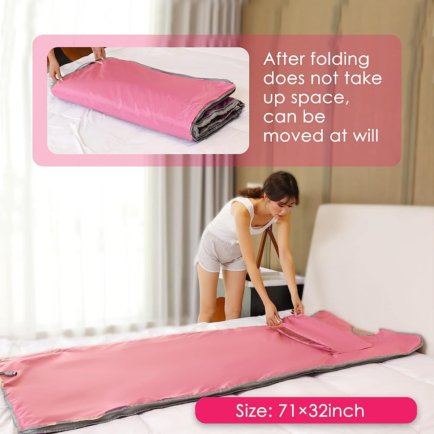 JKIUI Sauna Blanket with Sleeves