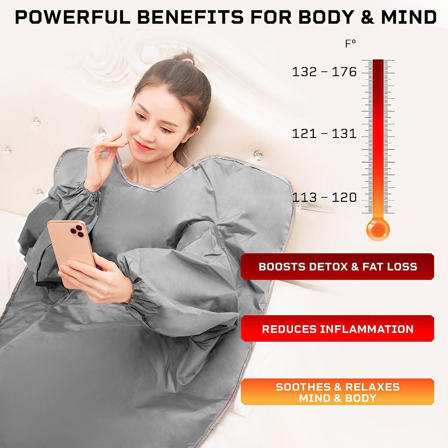 JKIUI Infrared Sauna Blanket Fast Sweating