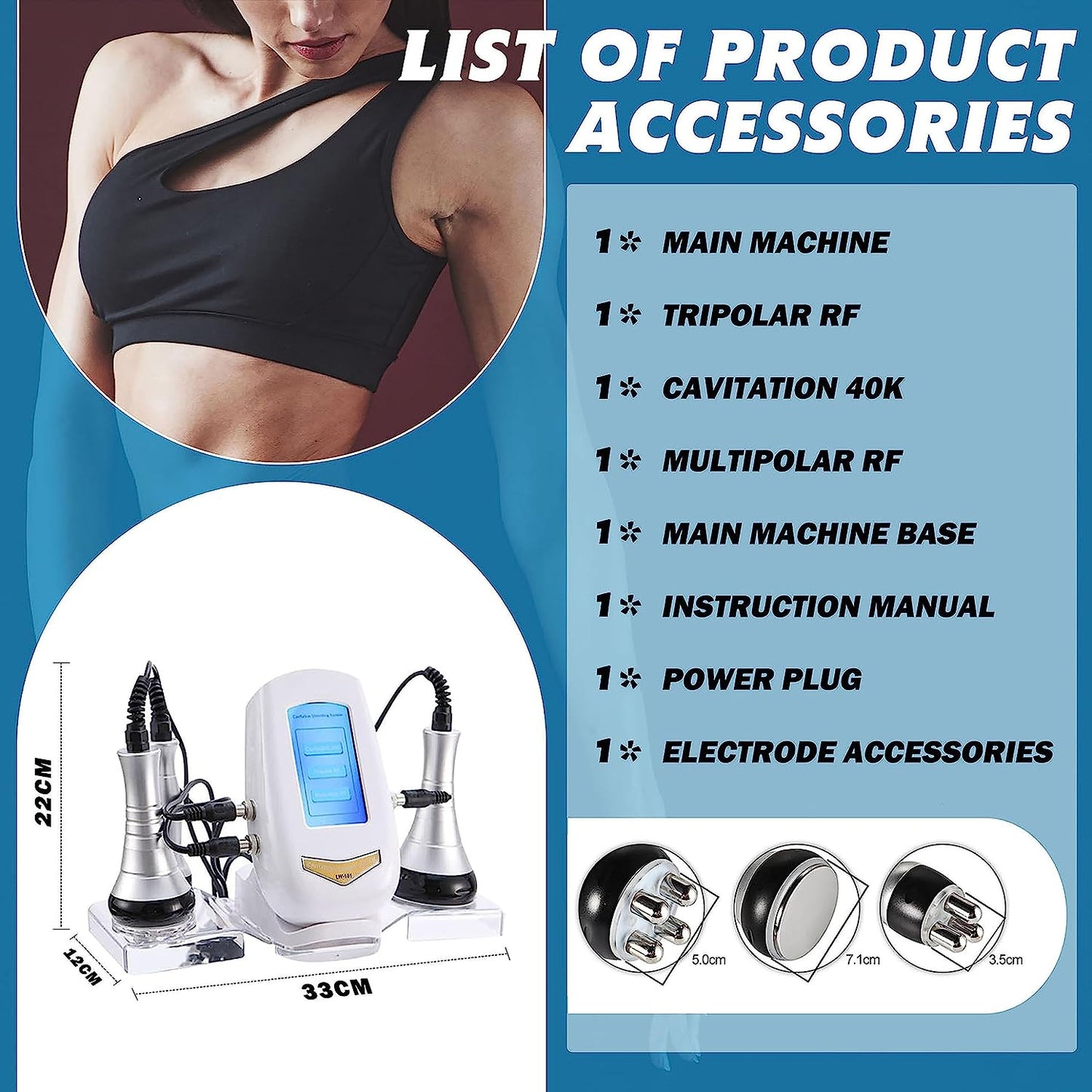 Pinjaze 4 in 1 Cavitation Machine, Body Sculpting Machine
