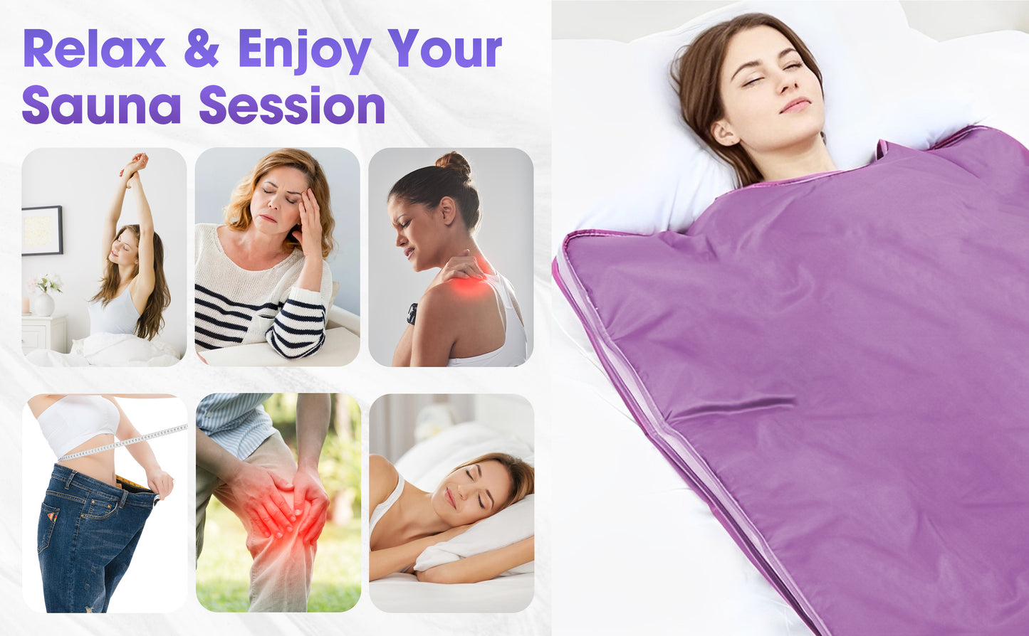 Pinjaze sauna blanket(Purple)