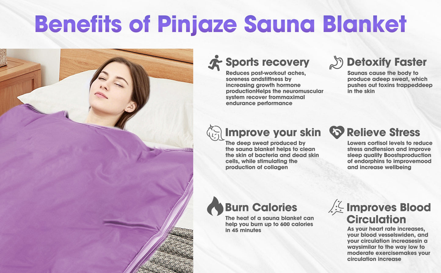 Pinjaze sauna blanket(Purple)
