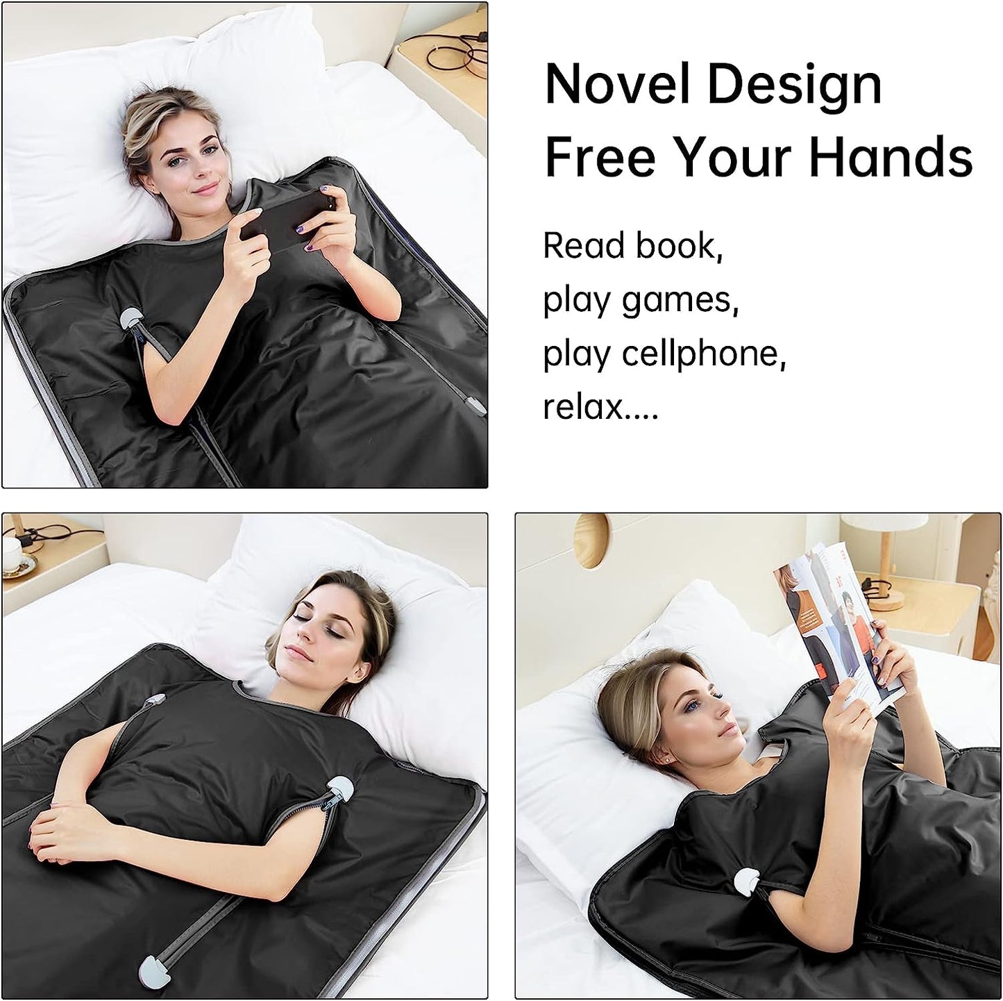 Pinjaze Portable Far-Infrared (FIR) Sauna Blanket Detox