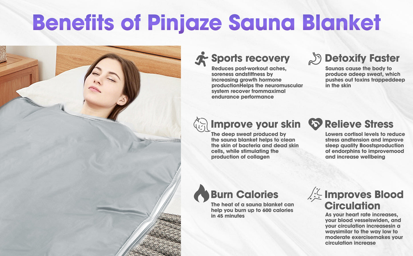 Pinjaze sauna blanket(Silver)