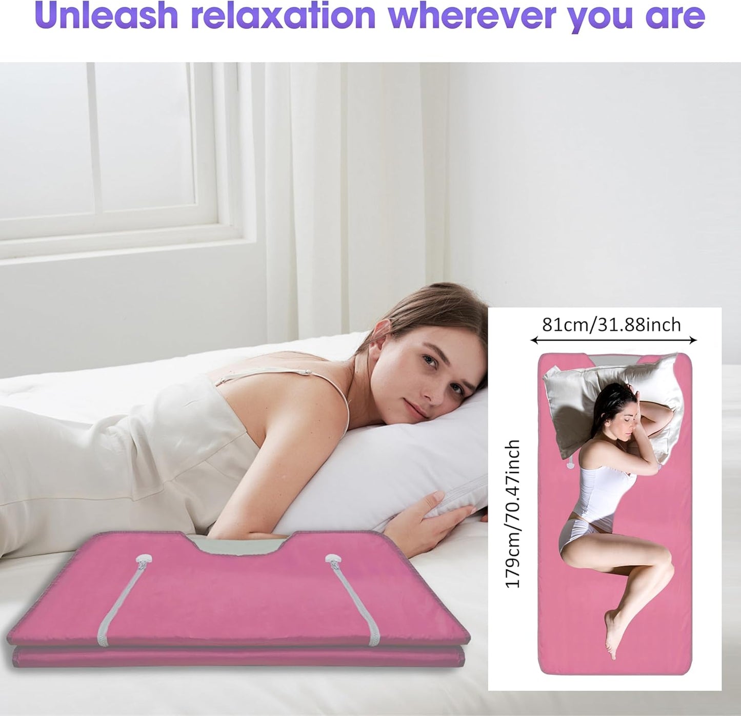Pinjaze Sauna Blanket Detox(Pink)