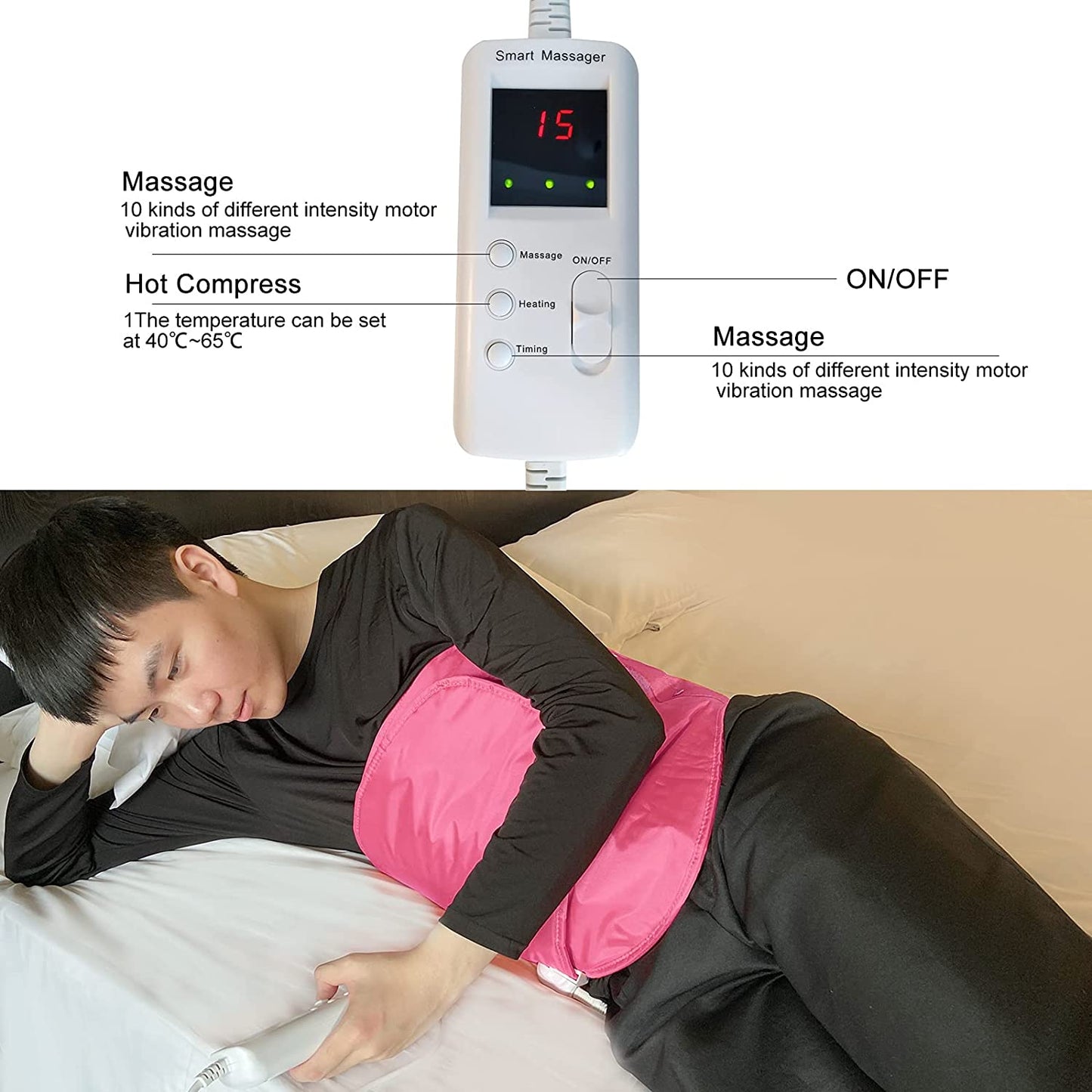 V ddhoger Electric Massage Belt(Pink)